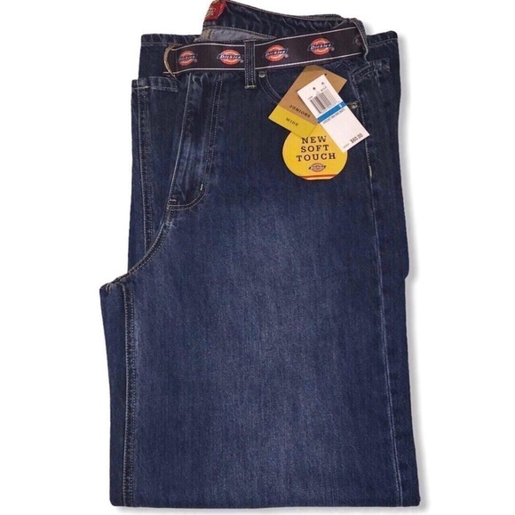 Dickies High Rise Wide-Leg Jeans with Logo Belt - Picture 3 of 7